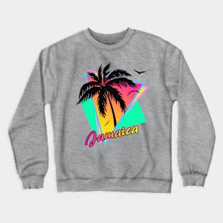 Jamaica Cool 80s Sunset Crewneck Sweatshirt